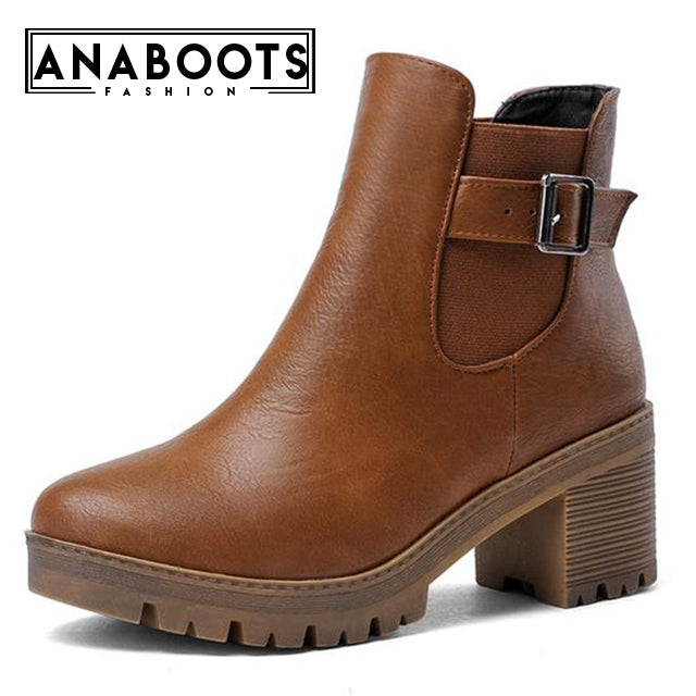 Martin Women Square Heel Ankle Boots