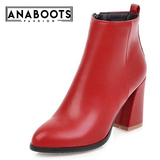 Hoof High Heels Ankle Boots
