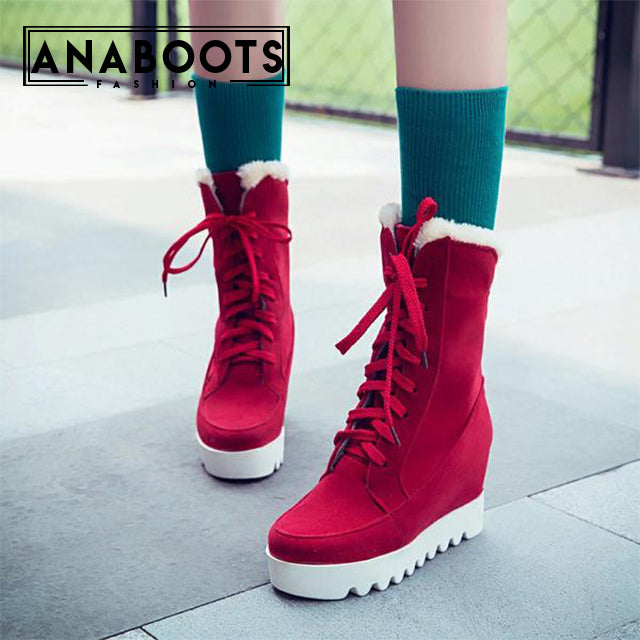 heels snow Keep warm Winter Boots