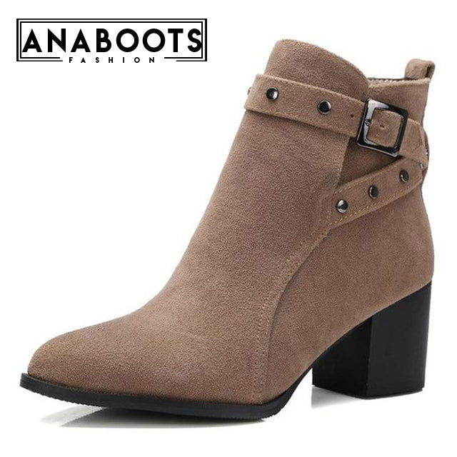 square high heels Ankle Boots