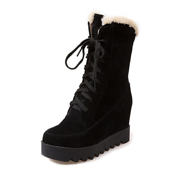 heels snow Keep warm Winter Boots