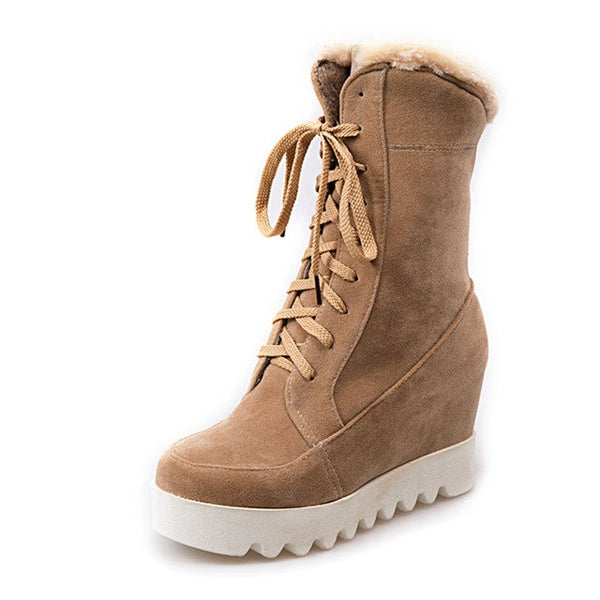 heels snow Keep warm Winter Boots