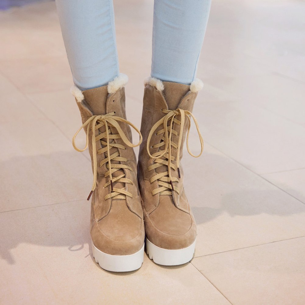 heels snow Keep warm Winter Boots