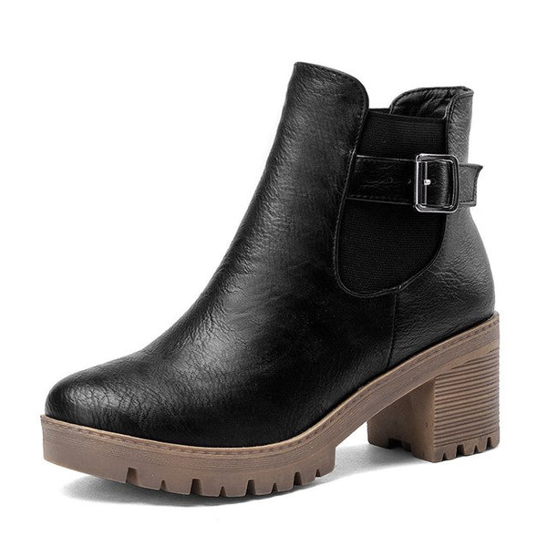 Martin Women Square Heel Ankle Boots
