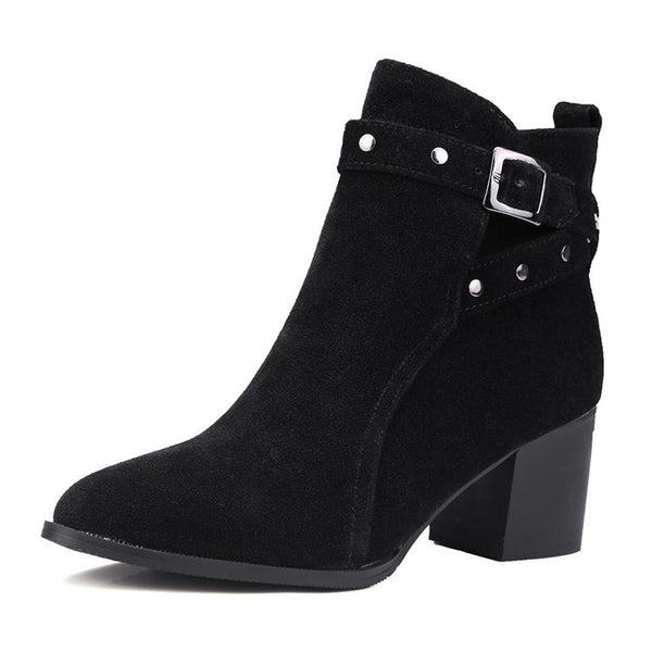 square high heels Ankle Boots