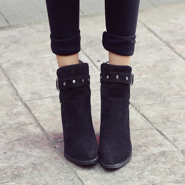 square high heels Ankle Boots