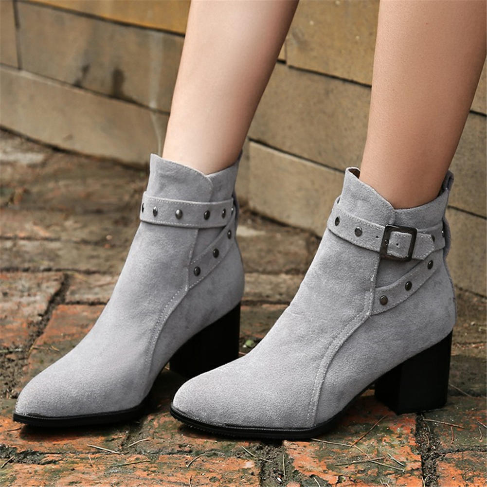 square high heels Ankle Boots