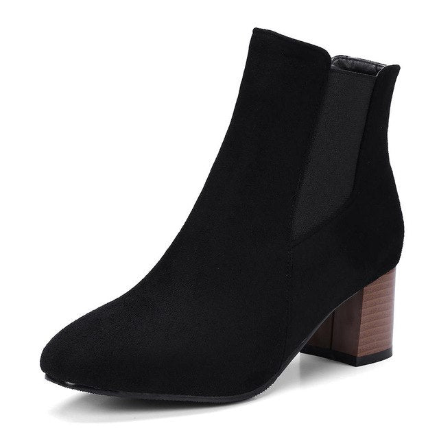Slip On Ankle Print Winter Chelsea Boots Woman