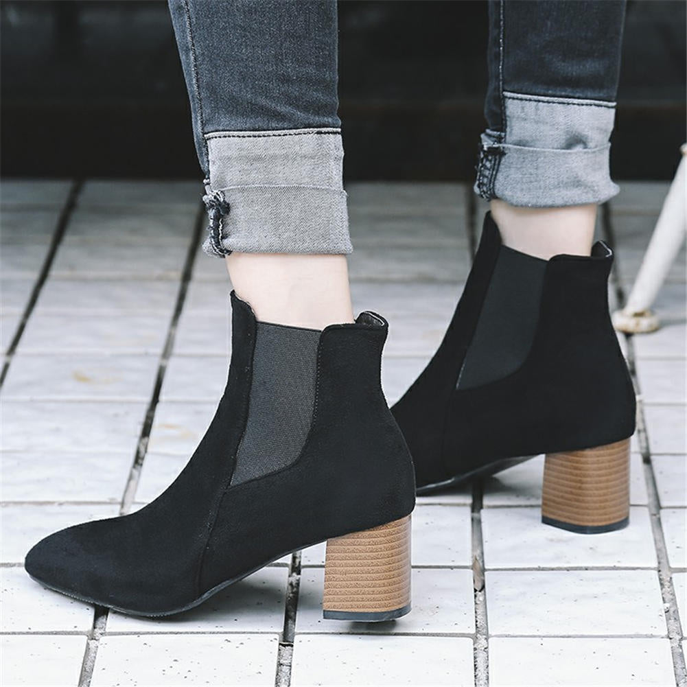 Slip On Ankle Print Winter Chelsea Boots Woman