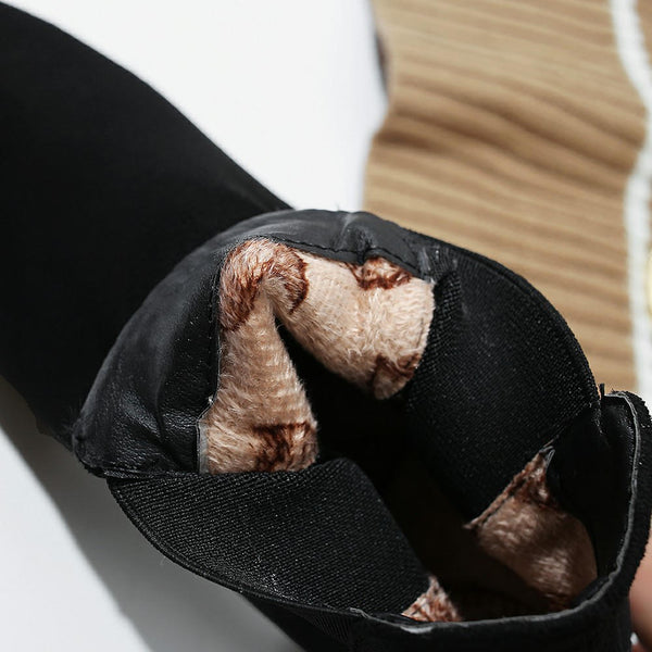 Slip On Ankle Print Winter Chelsea Boots Woman