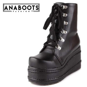 Ankle Boots High Heel Wedges