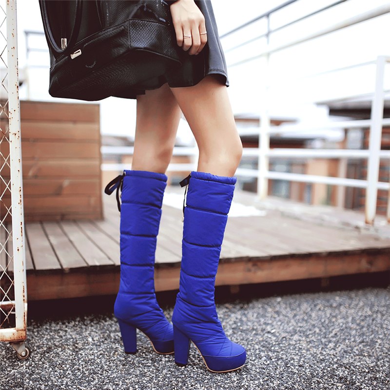 Knee High Boots Waterproof High Heels
