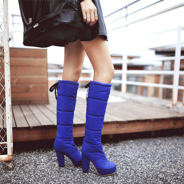 Knee High Boots Waterproof High Heels