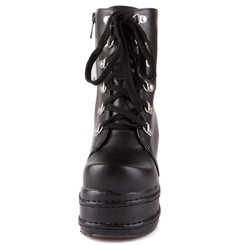 Ankle Boots High Heel Wedges