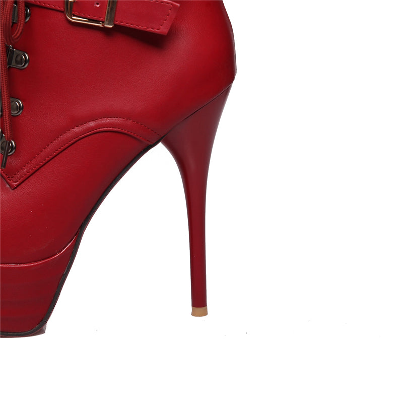 High Heels Sexy Ankle Boots Buckles