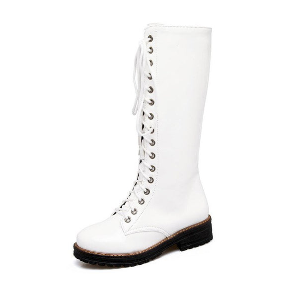 Mid Calf Boots Woman Add Fur Warm