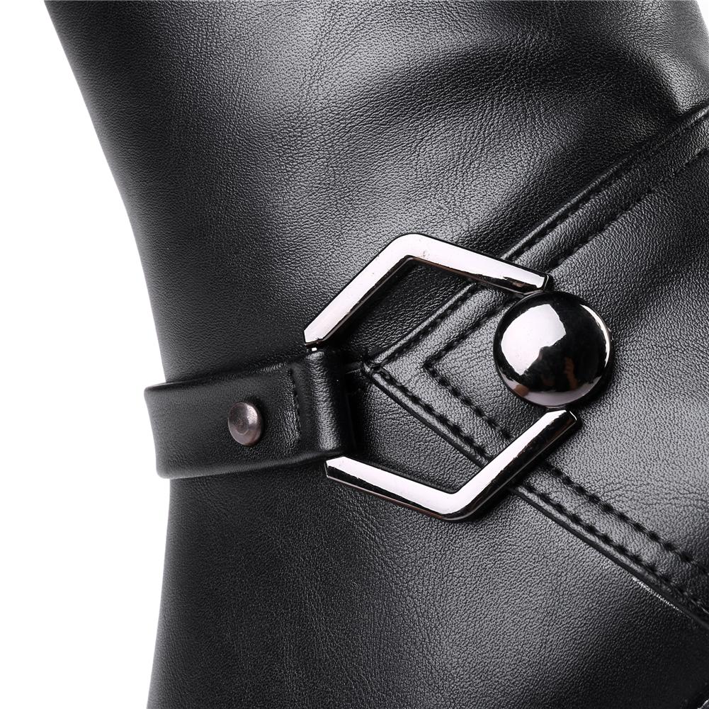 Square Heels mid-calf Boots Winter Riding Boots