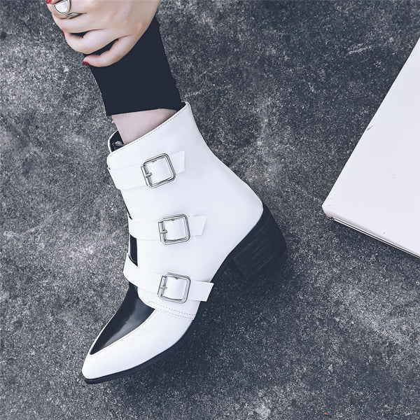 Square Heels  Ankle Boots Western Boots Woman