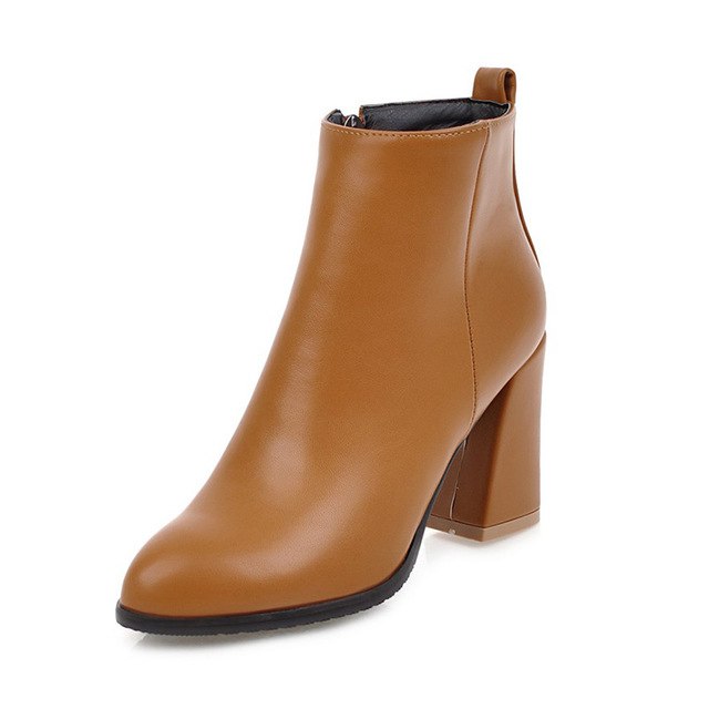 Hoof High Heels Ankle Boots