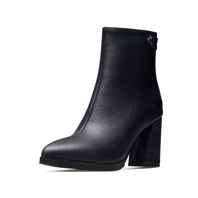 High heels brand ankle boot winter