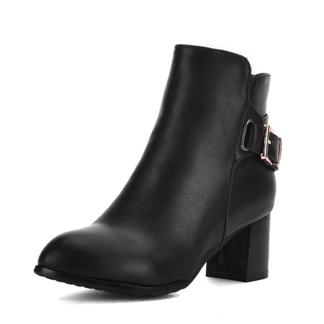 Western boots square heels zip up Ankle