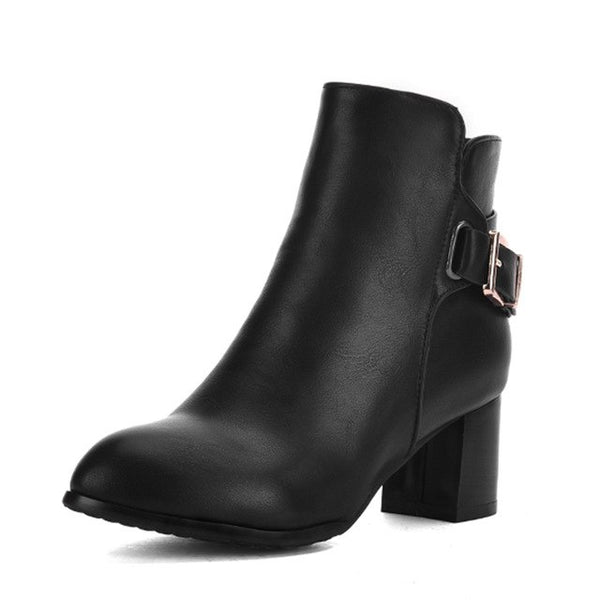 Western boots square heels zip up Ankle