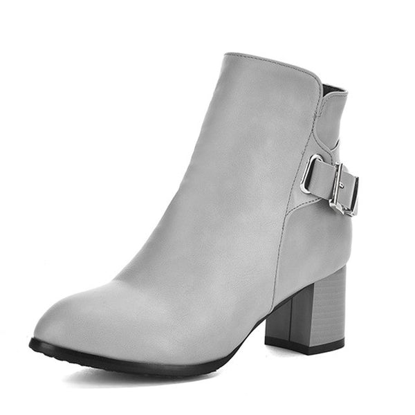 Western boots square heels zip up Ankle