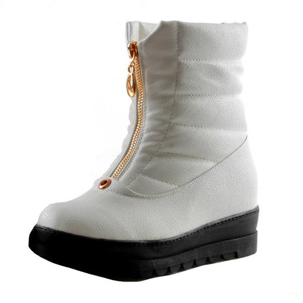 Warm Thick Fur Snow Boots Zipper Waterproof