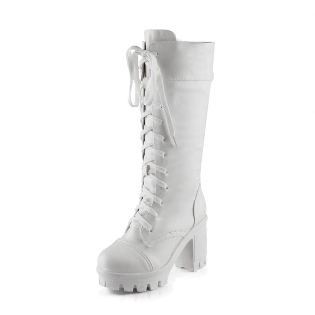 high heels woman knee-high Boots