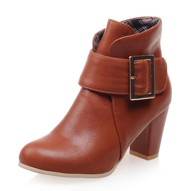 high heels western ankle Boots