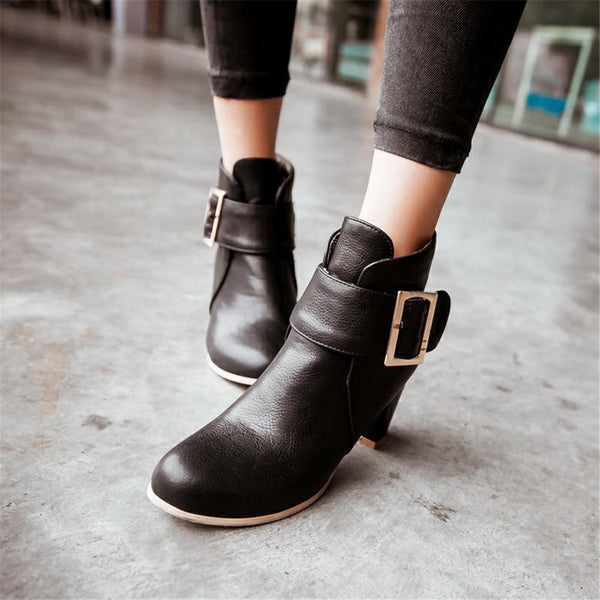 high heels western ankle Boots