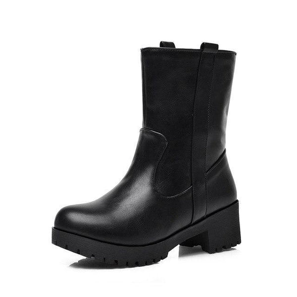 Vintage Boots Square Heels Winter
