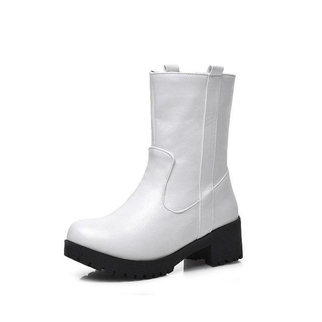 Vintage Boots Square Heels Winter