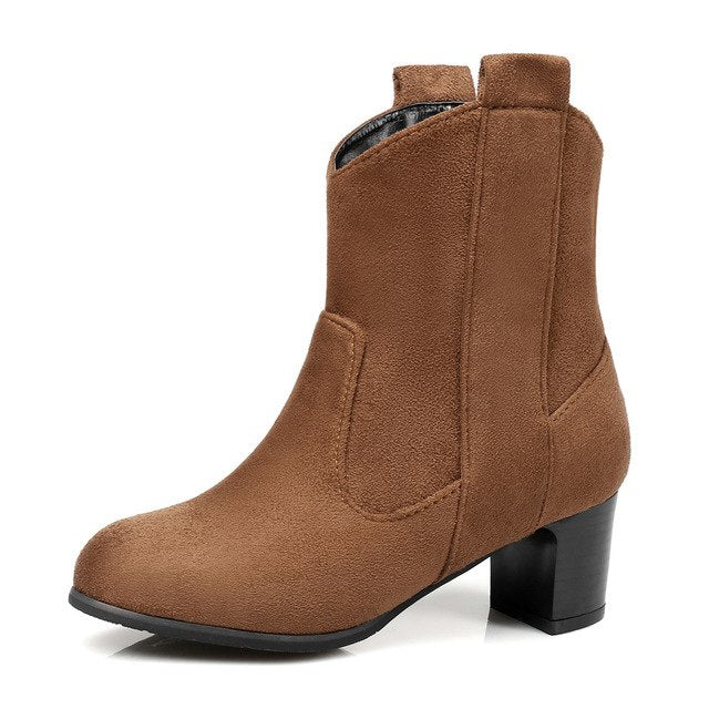 slip on high heels women's shoes Boots