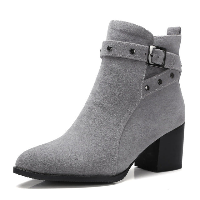 square high heels Ankle Boots