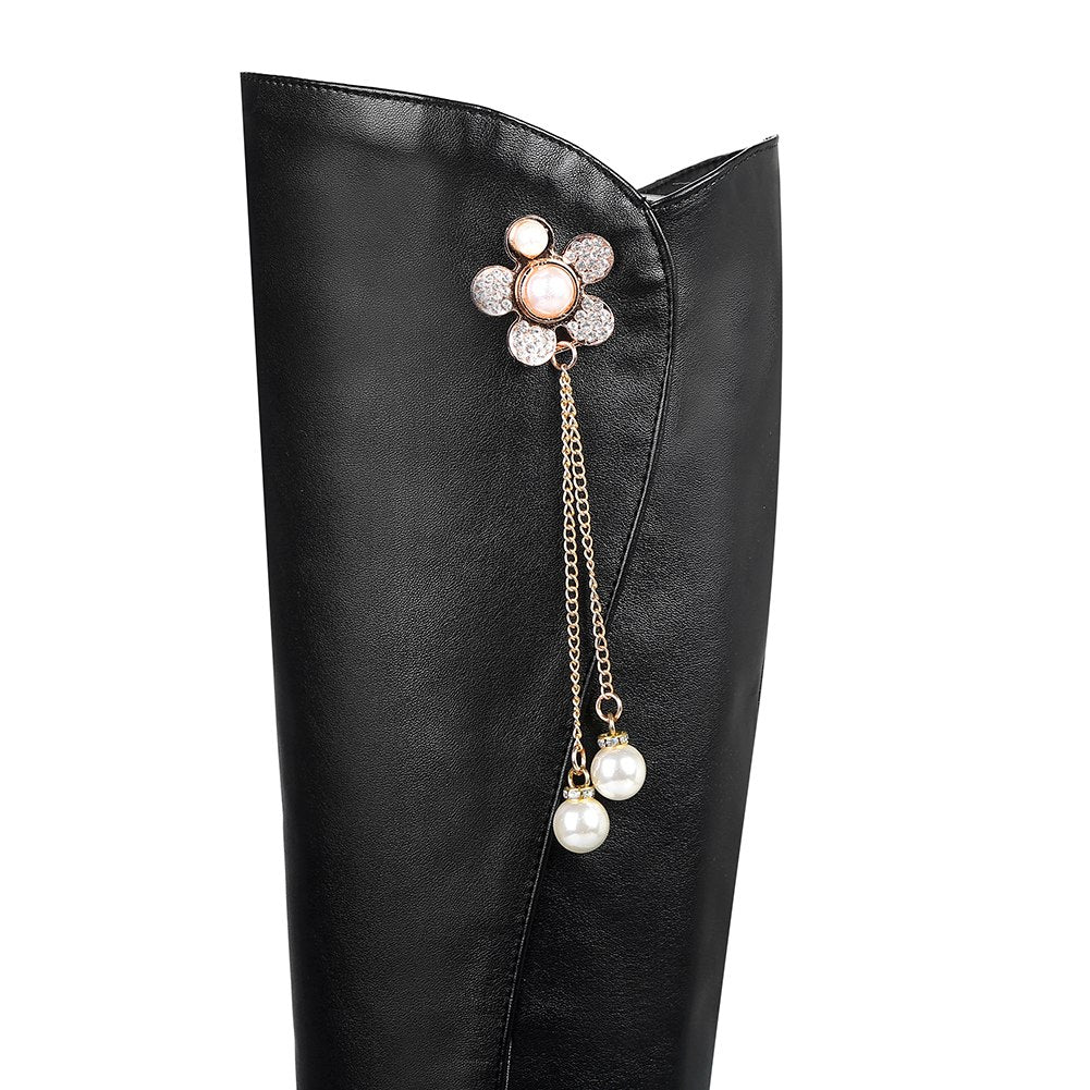 High Heels Zip Up party Knee High Boots
