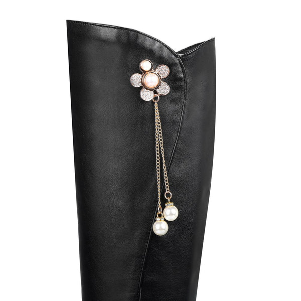 High Heels Zip Up party Knee High Boots